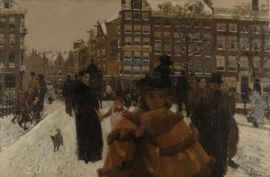 A Singel híd a Paleisstraaton, Amszterdamban, 1896-8